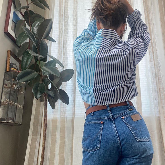 Multi Pinstripe Crop Top - Picture 5 of 5